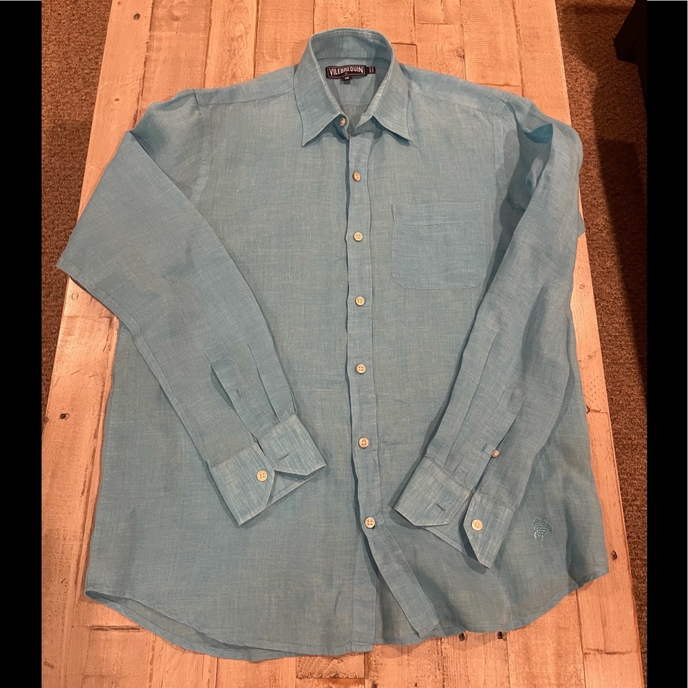 COPY - VILEBREQUIN MEN LINEN SHIRT SOLID